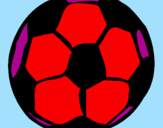 Disegno Pallone da calcio pitturato su pala