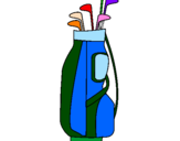 Disegno Bastoni da golf pitturato su ale