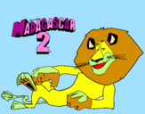 Disegno Madagascar 2 Alex pitturato su madagascar 2