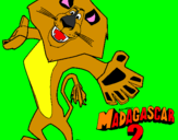 Disegno Madagascar 2 Alex 2 pitturato su Rebecca