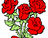 Disegno Mazzo di rose  pitturato su GIORGIO