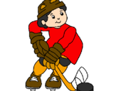 Disegno Bambino che gioca a hockey  pitturato su jonathan