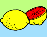 Disegno limone  pitturato su Simon