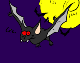 Disegno Pipistrello pazzo  pitturato su dadì