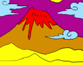 Disegno Monte Fuji pitturato su stefania   foti