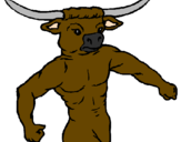 Disegno Testa di bufalo  pitturato su afhnjmnjhghnm,hhvfdxssnm
