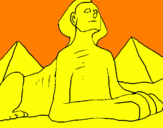 Disegno Sfinge pitturato su ivana17