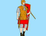 Disegno Soldato romano  pitturato su Francesco