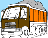 Disegno Camion da carico  pitturato su giovanni sannino