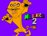 Disegno Madagascar 2 Alex pitturato su madadascar 2