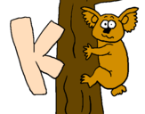 Disegno Koala  pitturato su K