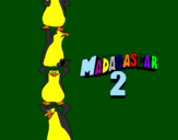 Disegno Madagascar 2 Pinguino pitturato su Davide