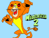 Disegno Madagascar 2 Alex pitturato su davide