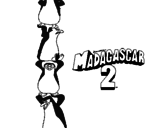 Disegno Madagascar 2 Pinguino pitturato su riccardo