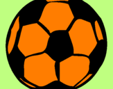 Disegno Pallone da calcio pitturato su MAREBLU