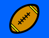 Disegno Pallone da calcio americano II pitturato su giovanna
