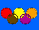 Disegno Anelli dei giochi olimpici  pitturato su SARA 