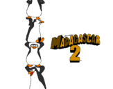 Disegno Madagascar 2 Pinguino pitturato su itaria