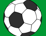 Disegno Pallone da calcio II pitturato su mirko