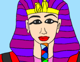 Disegno Tutankamon pitturato su WILLIAM