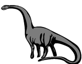 Disegno Mamenchisauro  pitturato su valerio marc