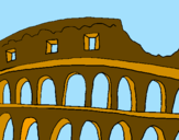 Disegno Colosseo pitturato su ti amo giuliano 