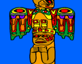 Disegno Totem pitturato su ioritz