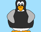 Disegno Pinguino pitturato su Giulia