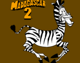 Disegno Madagascar 2 Marty pitturato su javier saez