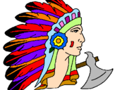 Disegno Indiano con le piume  pitturato su alex