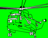 Disegno Elicottero di salvataggio  pitturato su christian