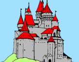 Disegno Castello medievale  pitturato su Giacomo