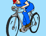 Disegno Ciclismo pitturato su simone