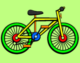 Disegno Bicicletta pitturato su cocciolona