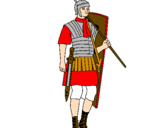 Disegno Soldato romano  pitturato su Oscar