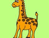 Disegno Giraffa pitturato su margarita