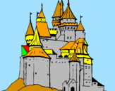 Disegno Castello medievale  pitturato su andrea verona 04