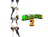 Disegno Madagascar 2 Pinguino pitturato su pinguini assassini