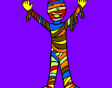 Disegno Bimbo mummia pitturato su LORENZO 