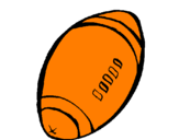 Disegno Pallone da calcio americano  pitturato su giuseppe