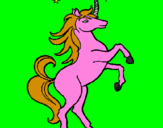 Disegno Unicorno pitturato su alice    esposito