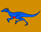 Disegno Velociraptor  pitturato su Ludovico