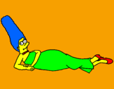 Disegno Marge pitturato su ciao