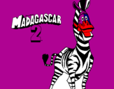 Disegno Madagascar 2 Marty pitturato su fabiana