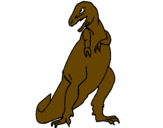 Disegno Tyrannosaurus Rex pitturato su alessio t.