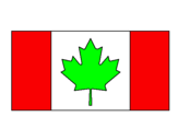 Disegno Canada pitturato su patrick