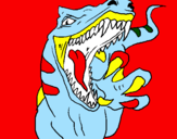 Disegno Velociraptor  II pitturato su lorenzo