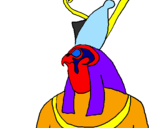 Disegno Horus pitturato su max
