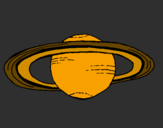 Disegno Saturno pitturato su said