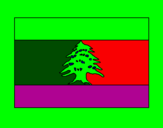 Disegno Libano pitturato su lollo